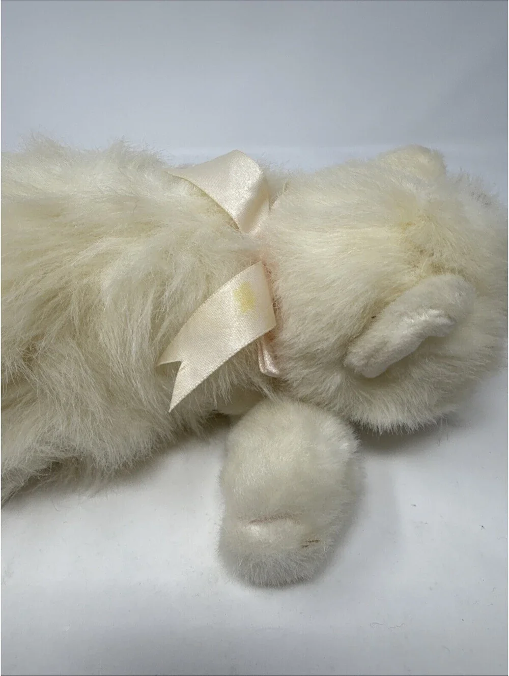 Ty Classic “Angel” the White Persian Cat w/ Pink Bow Plush 1997